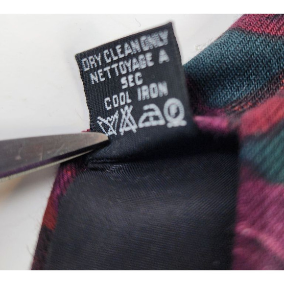 Hugo Boss Burgundy Men's Floral Leaf Print Wool Tie Elegant Business Formal Wear - Picture 6 of 7